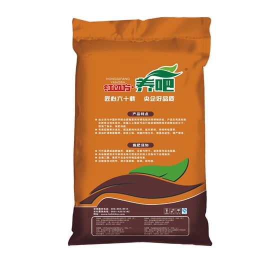 紅四方養吧增效控失肥46%（23-8-15），適用于小麥、玉米、水稻等大田作物